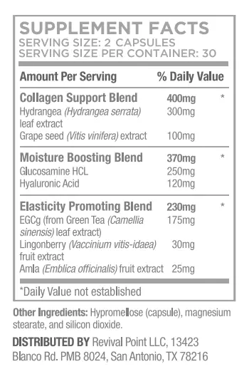 Deep Skin Restore Supplement Facts