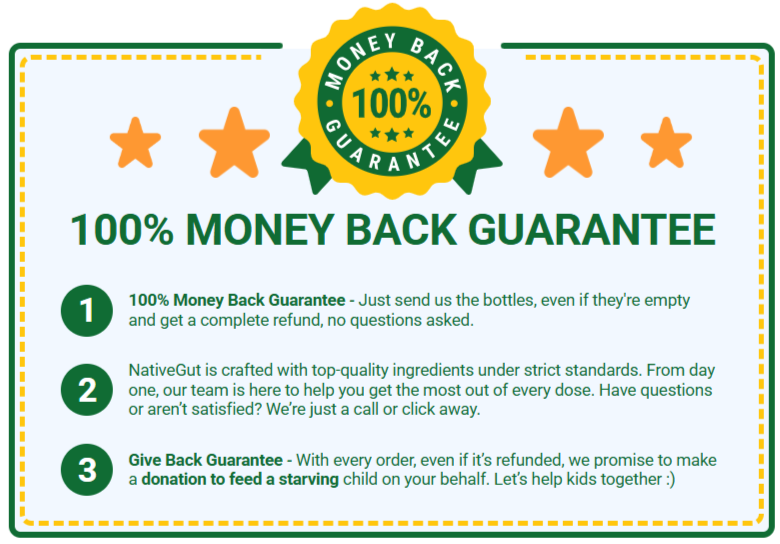 NativeGut Moneyback Guarantee