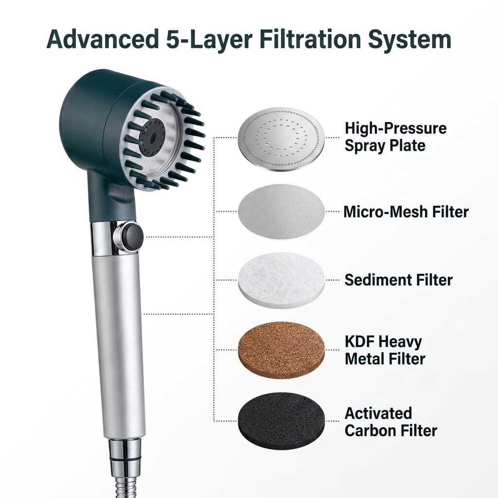 IonShower Head 5 filter system