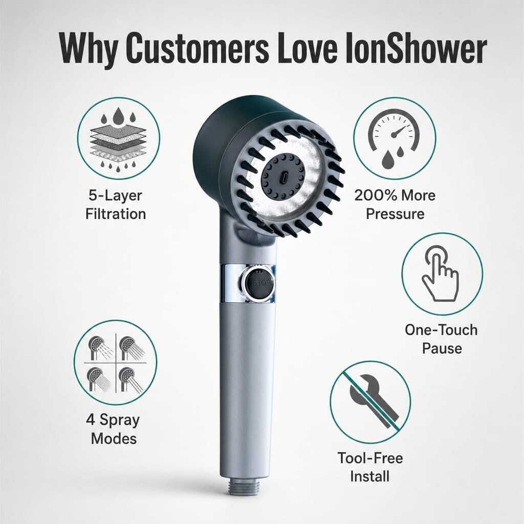 IonShower Head Features